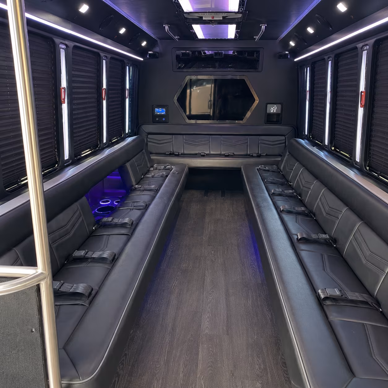 tuscaloosa 18 passenger party bus interior