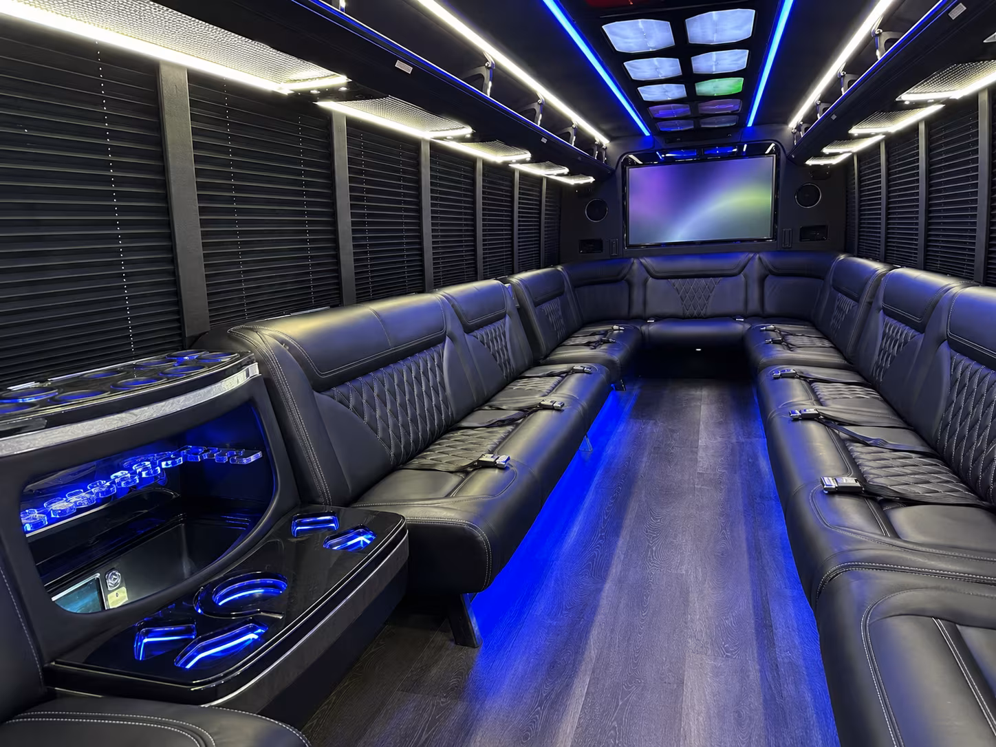 tuscaloosa 20 passenger party bus inside