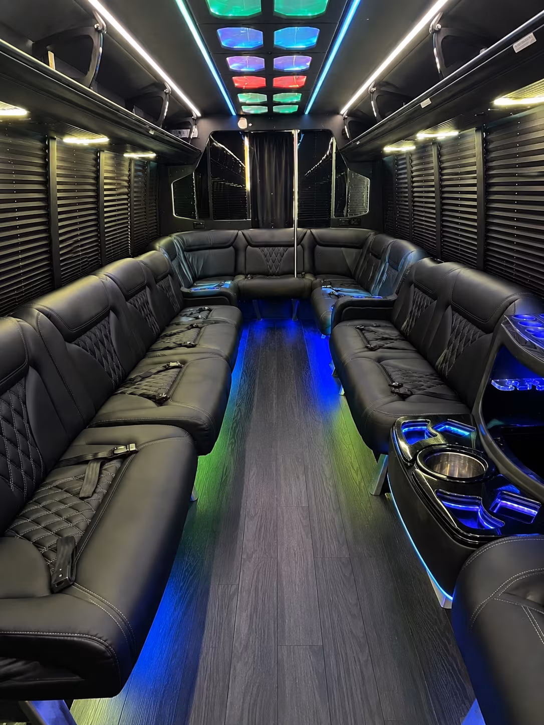 tuscaloosa 20 passenger party bus interior