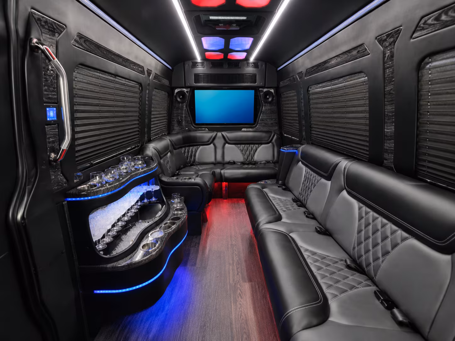tuscaloosa 30 passenger party bus inside