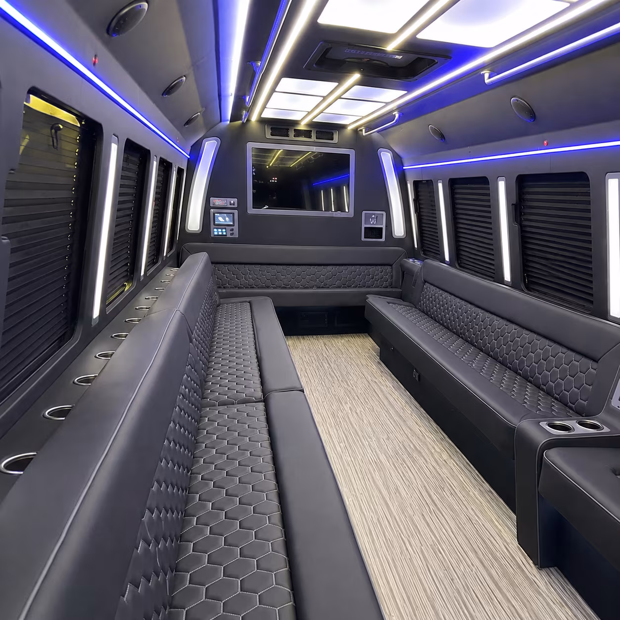 tuscaloosa 40 passenger party bus inside