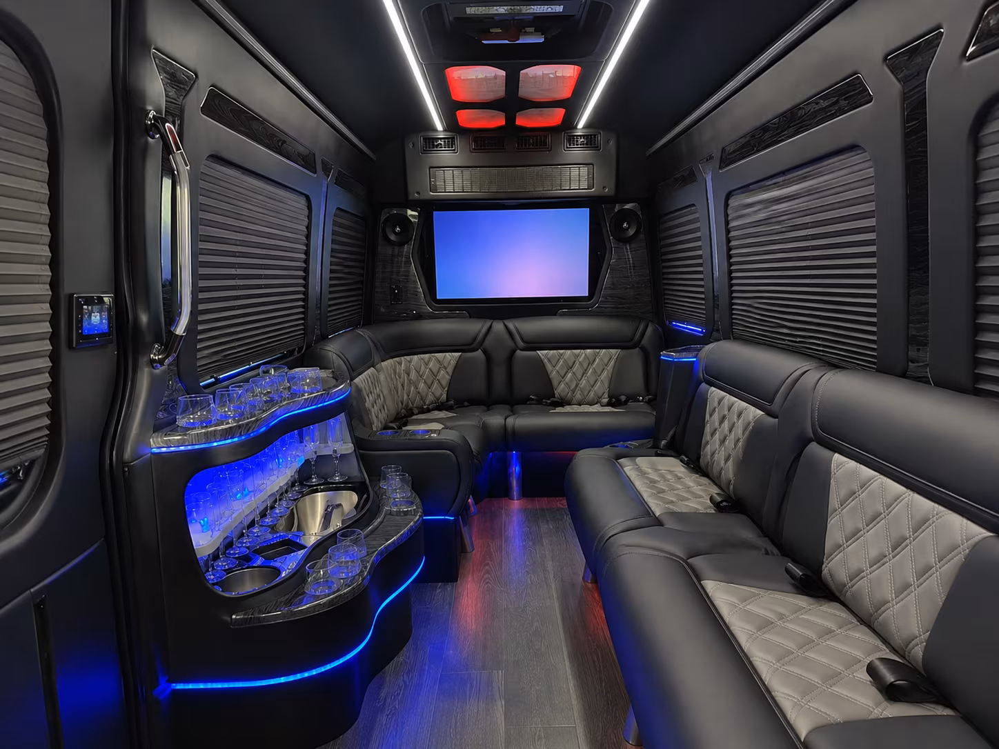 tuscaloosa 40 passenger party bus interior