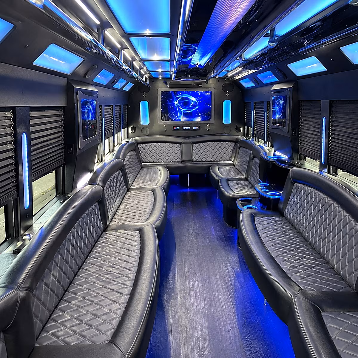 tuscaloosa 50 passenger party bus interior